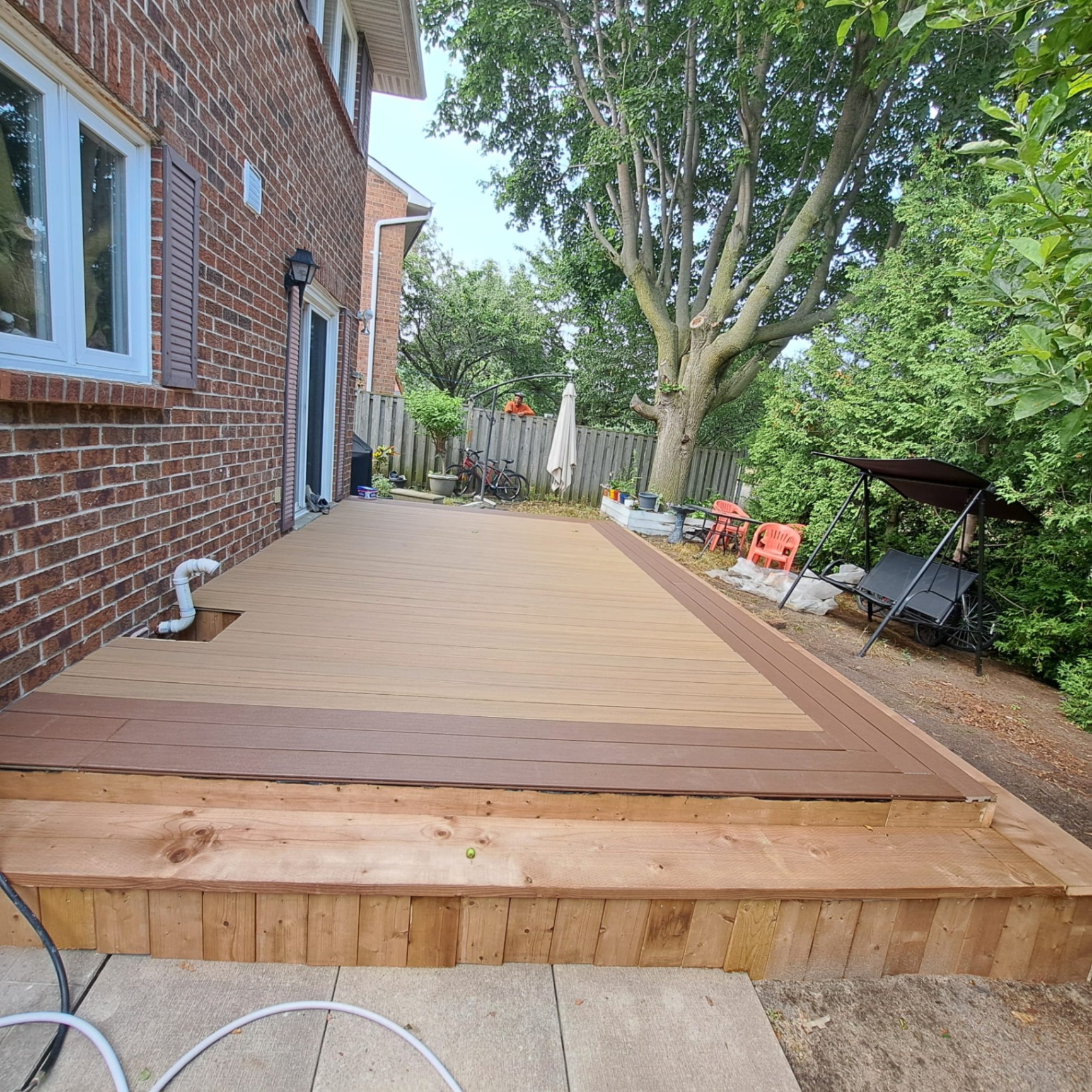 Two-Tone Composite Deck with Picture Frame — after