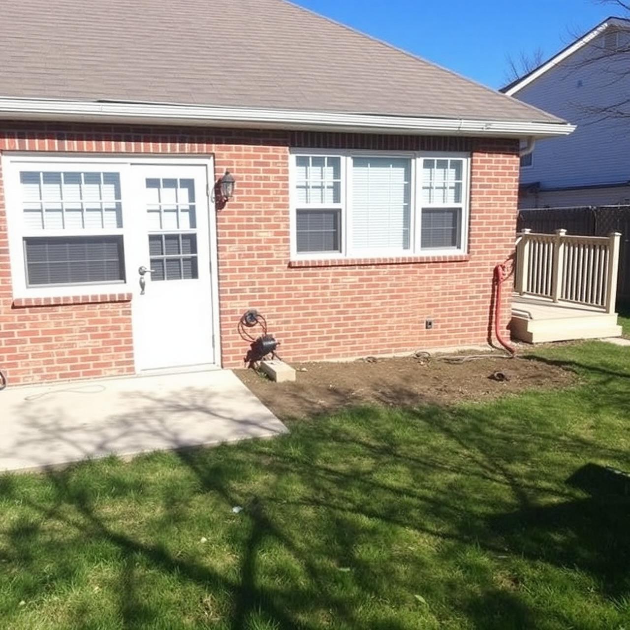 Two-Tone Composite Deck with Picture Frame — before